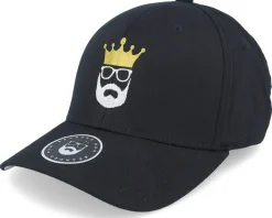 Flexfit-Bearded Man Logo Crown Black Flexfit -