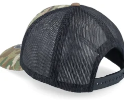 Trucker-Bearded Man Logo Green Camo/Black Trucker -