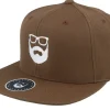 Sale Bearded Man Logo Light Brown Snapback -