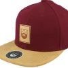 Best Bearded Man Logo Patch Maroon/Suede Snapback -