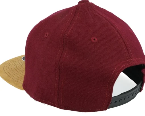 Best Bearded Man Logo Patch Maroon/Suede Snapback -