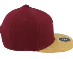 Best Bearded Man Logo Patch Maroon/Suede Snapback -