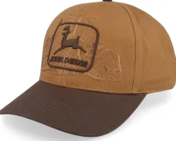 Adjustable-John Deere Logo Silhouette Embroidered Ball Brown Adjustable -