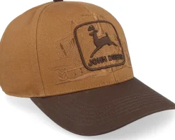 Adjustable-John Deere Logo Silhouette Embroidered Ball Brown Adjustable -