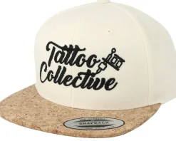 Snapback-Tattoo Collective Logo White/Cork Snapback -