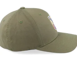 New Vikings Longboat Shield Patch Olive Green Flexfit -