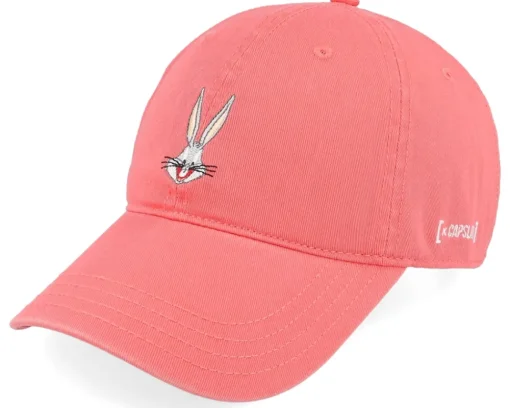 Dad Cap-Capslab Looney Tunes Bugs Bunny Pink Dad Cap -