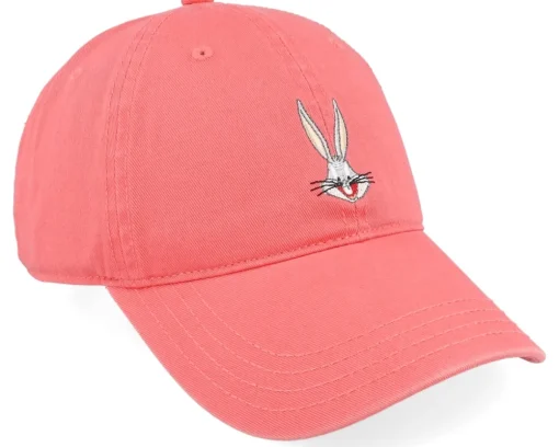 Dad Cap-Capslab Looney Tunes Bugs Bunny Pink Dad Cap -