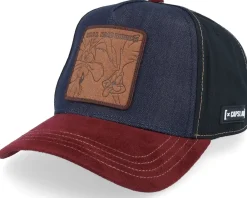 Trucker-Capslab Looney Tunes Coyote & Road Runned Black/Navy/Burgundy A-Frame Trucker -
