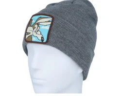 Cuff Beanies-Capslab Looney Tunes Coyote Cuff - Grey