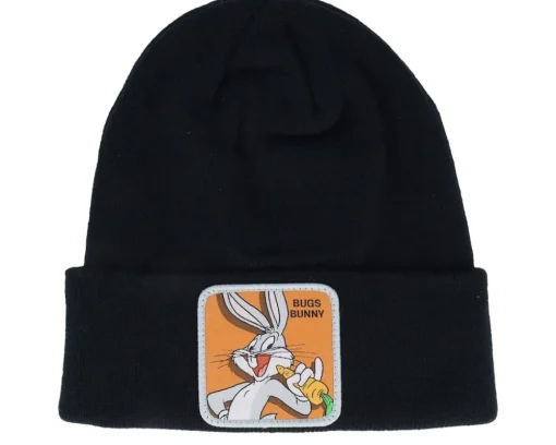 Cuff Beanies-Capslab Looney Tunes Coyote Cuff - Grey