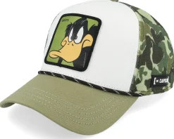 Trucker-Capslab Looney Tunes Daffy Duck Camouflage/White/Green A-Frame trucker -
