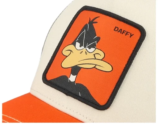 Trucker-Capslab Looney Tunes Daffy Duck Grey//Red A-Frame Trucker - Beige