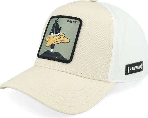 Trucker-Capslab Looney Tunes Daffy Duck Grey//Red A-Frame Trucker - Beige