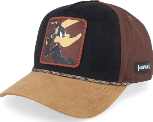 Trucker-Capslab Looney Tunes Daffy Duck Premium Brown/Black A-Frame Trucker -