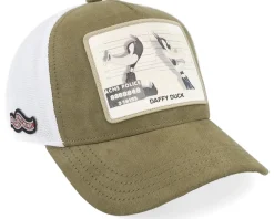 Trucker-Capslab Looney Tunes Daffy Duck White/Dark Green Premium A-Frame Trucker -