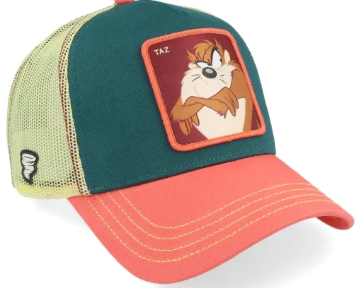 Trucker-Capslab Looney Tunes Taz Beige/Blue/Pink A-Frame Trucker -