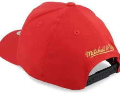 Adjustable-Mitchell & Ness Los Angeles Clippers Golden Black Stretch Red Adjustable -