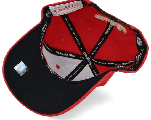 Adjustable-Mitchell & Ness Los Angeles Clippers Golden Black Stretch Red Adjustable -