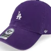 Dad Cap-47 Brand Los Angeles Dodgers Base Runner Clean Up Dad Cap - Purple