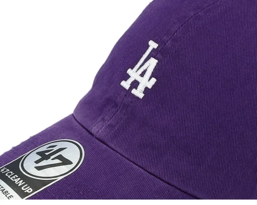 Dad Cap-47 Brand Los Angeles Dodgers Base Runner Clean Up Dad Cap - Purple