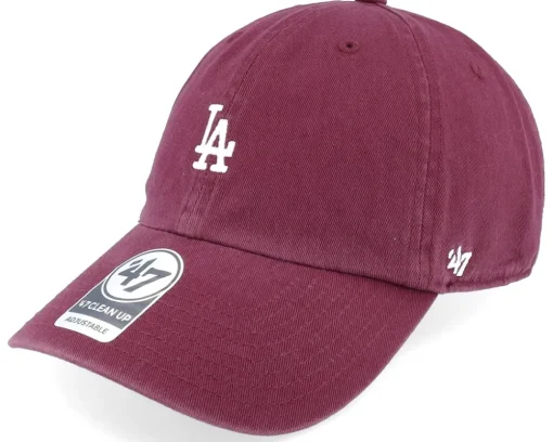 Dad Cap-47 Brand Los Angeles Dodgers Base Runner Clean Up Dad Cap - Purple