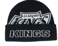 Cuff Beanies-Mitchell & Ness Los Angeles Kings K.o. Knit Vintage Black Cuff -