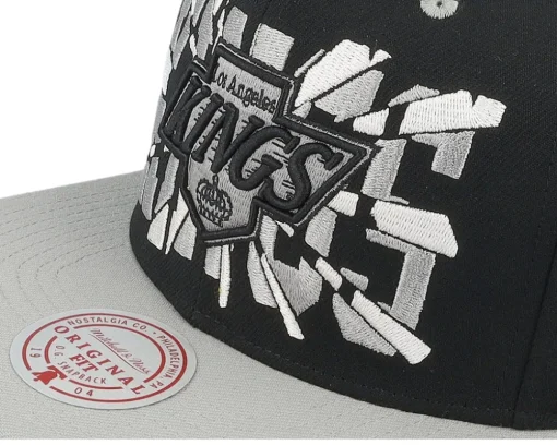 Sale Mitchell & Ness Los Angeles Kings Shattered Vintage /Grey Snapback - Black