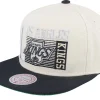 Snapback-Mitchell & Ness Los Angeles Kings Speed Zone Vintage Off White/Black Snapback -