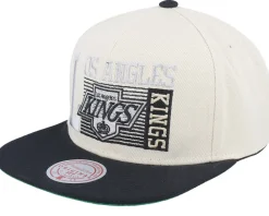 Snapback-Mitchell & Ness Los Angeles Kings Speed Zone Vintage Off White/Black Snapback -