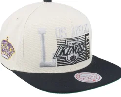 Snapback-Mitchell & Ness Los Angeles Kings Speed Zone Vintage Off White/Black Snapback -