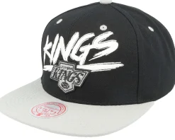 Outlet Mitchell & Ness Los Angeles Kings Transcript Black/Grey Snapback - Blue