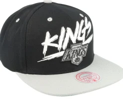 Outlet Mitchell & Ness Los Angeles Kings Transcript Black/Grey Snapback - Blue