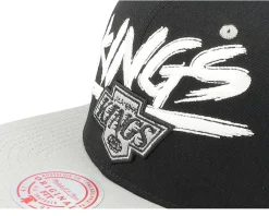 Outlet Mitchell & Ness Los Angeles Kings Transcript Black/Grey Snapback - Blue