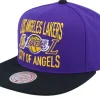Snapback-Mitchell & Ness Los Angeles Lakers City Love Purple/Black Snapback -