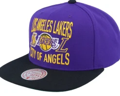 Snapback-Mitchell & Ness Los Angeles Lakers City Love Purple/Black Snapback -