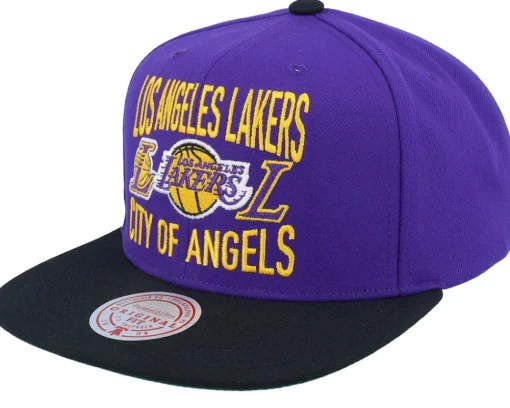 Snapback-Mitchell & Ness Los Angeles Lakers City Love Purple/Black Snapback -