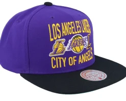 Snapback-Mitchell & Ness Los Angeles Lakers City Love Purple/Black Snapback -