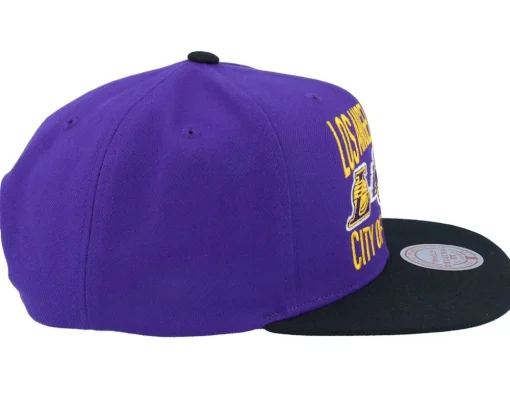 Snapback-Mitchell & Ness Los Angeles Lakers City Love Purple/Black Snapback -