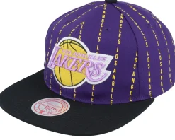 Online Mitchell & Ness Los Angeles Lakers City Pinstripe Deadstock Snapback - Purple