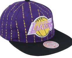 Online Mitchell & Ness Los Angeles Lakers City Pinstripe Deadstock Snapback - Purple