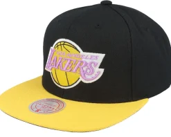 Snapback-Mitchell & Ness Los Angeles Lakers Core Basic /Gold Snapback - Black
