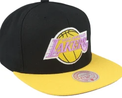 Snapback-Mitchell & Ness Los Angeles Lakers Core Basic /Gold Snapback - Black