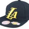 Snapback-Mitchell & Ness Los Angeles Lakers Dead Remix Deadstock Snapback - Black
