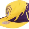 Snapback-Mitchell & Ness Los Angeles Lakers Spiral Deadstock Snapback - Yellow