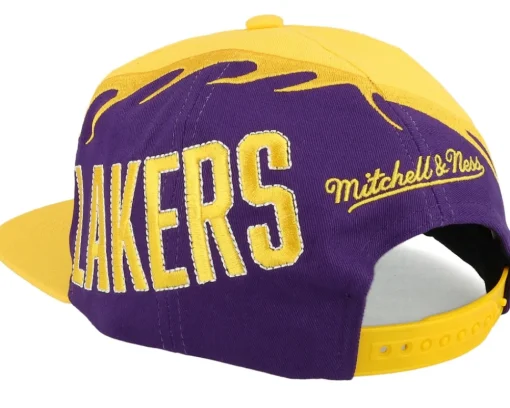 Snapback-Mitchell & Ness Los Angeles Lakers Spiral Deadstock Snapback - Yellow