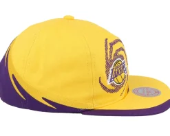 Snapback-Mitchell & Ness Los Angeles Lakers Spiral Deadstock Snapback - Yellow