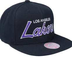 Outlet Mitchell & Ness Los Angeles Lakers Team Script 2.0 Black Snapback -
