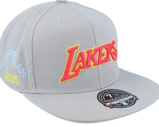 Fitted-Mitchell & Ness Los Angeles Lakers Til Dawn Fitted - Grey