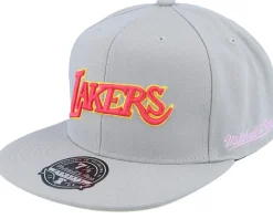 Fitted-Mitchell & Ness Los Angeles Lakers Til Dawn Fitted - Grey